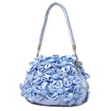 Evening Bag - Rosettes - Light Blue – BG-02027LBL Evening Bag - Rosettes - Light Blue – BG-02027LBL